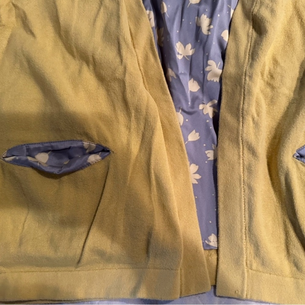 Yellow Women's Anthropologie Cardigan with pockets- size-medium/large - Picture 2 of 14